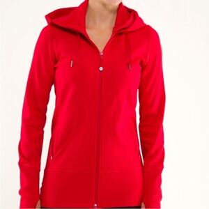 Women’s Red Lululemon Stride Hoodie Jacket size 6